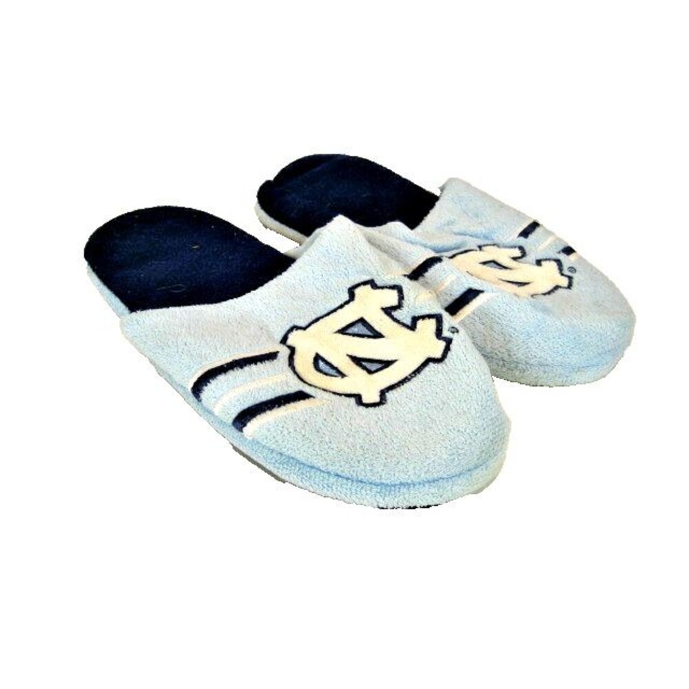 Mens North Carolina Tar Heels UNC NCAA Full Toe House Shoes Slippers sz 11-12